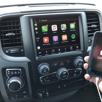 2013-2018 Ram 1500 2500 3500 8.4 4C NAV UAQ Retrofit Kit with Apple CarPlay & Android Auto - Infotainment.com