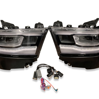 2019-2021 Ram 1500 Truck OEM Factory LED Headlight Upgrade Kit - Infotainment.com