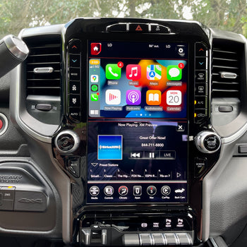 2019-2022 RAM Heavy Duty UAX Uconnect 4C NAV with 12-inch Touchscreen including Apple CarPlay & Android Auto Upgrade